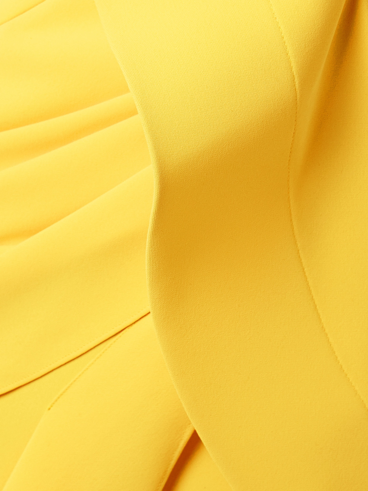 Maticevski Salyut Wave One-shoulder Draped Crepe Gown In Yellow