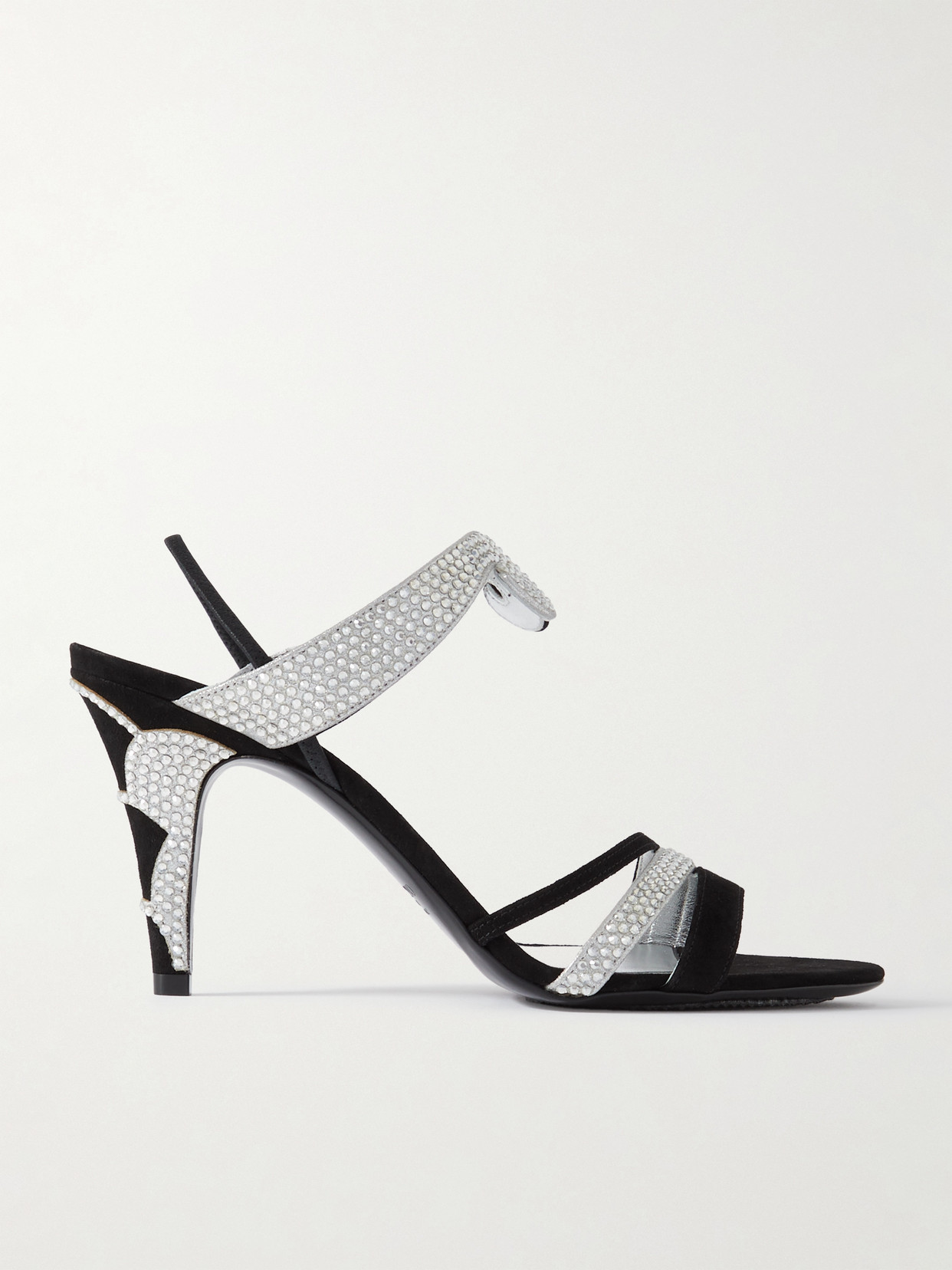 Valentino 85mm L'une Et L'autre Sandals In Silver