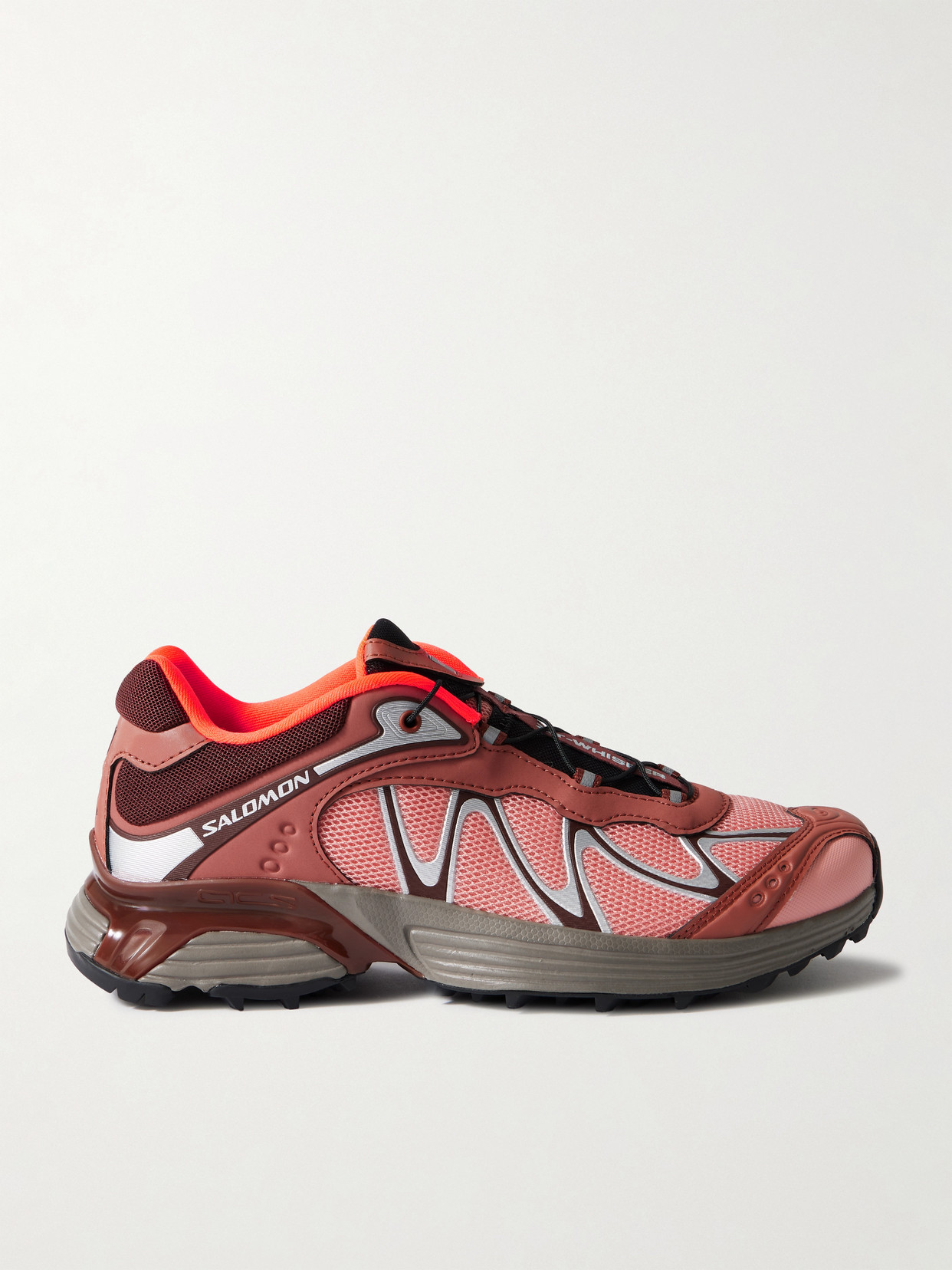 Salomon Xt-whisper Rubber-trimmed Mesh Sneakers In Red