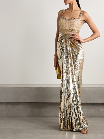 Jenny Packham Only You draped embellished tulle gown
