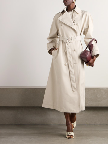 Dolce&Gabbana Double-breasted belted gabardine trench coat