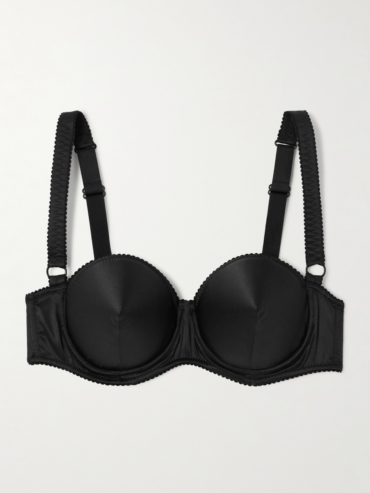 DOLCE & GABBANA SILK-BLEND SATIN CONE BRA