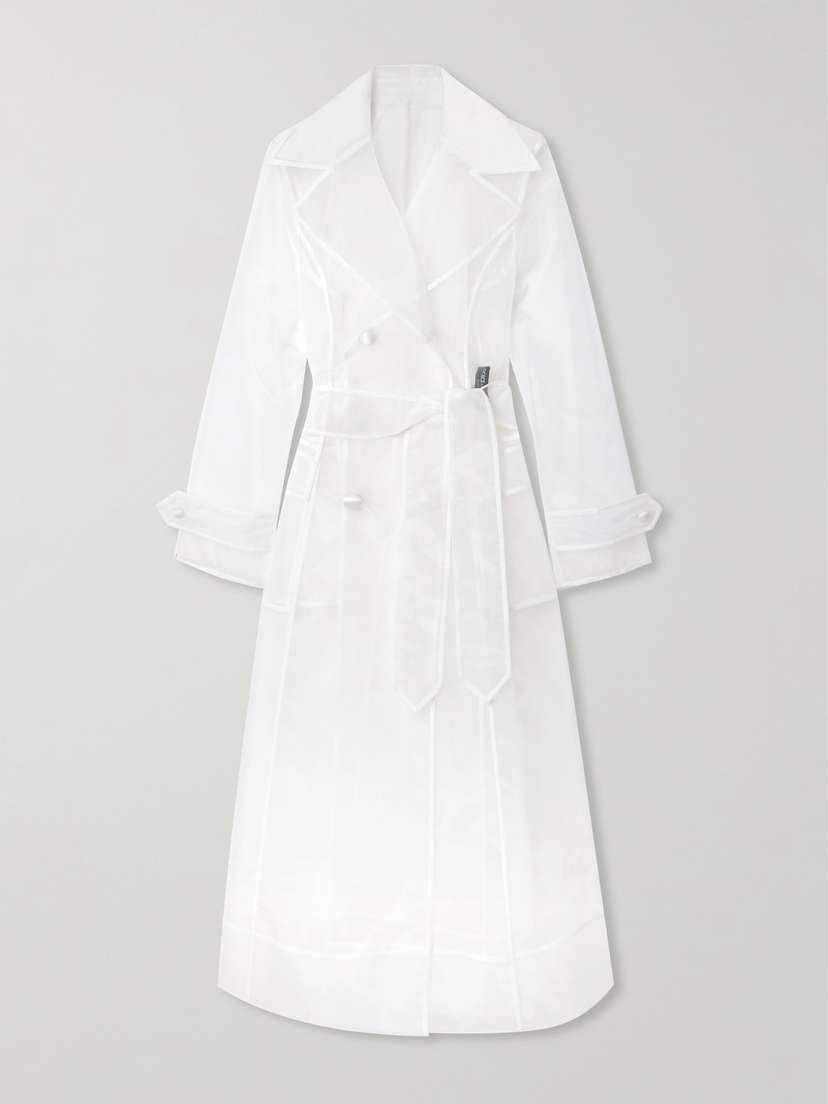 Dolce & Gabbana Double-breasted Belted Organza Trench Coat - IT38