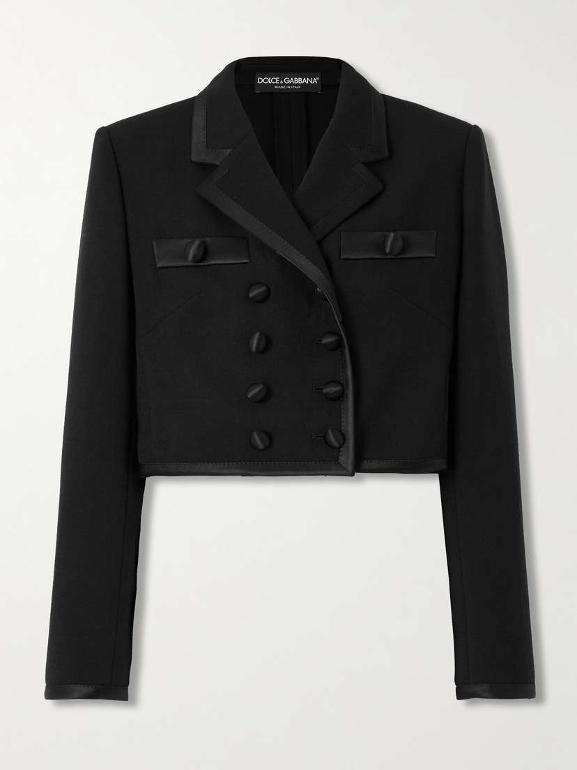 Dolce & Gabbana Satin-trimmed Wool-blend Blazer