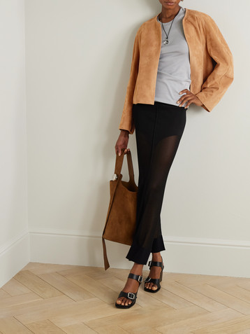NOUR HAMMOUR Mira suede jacket