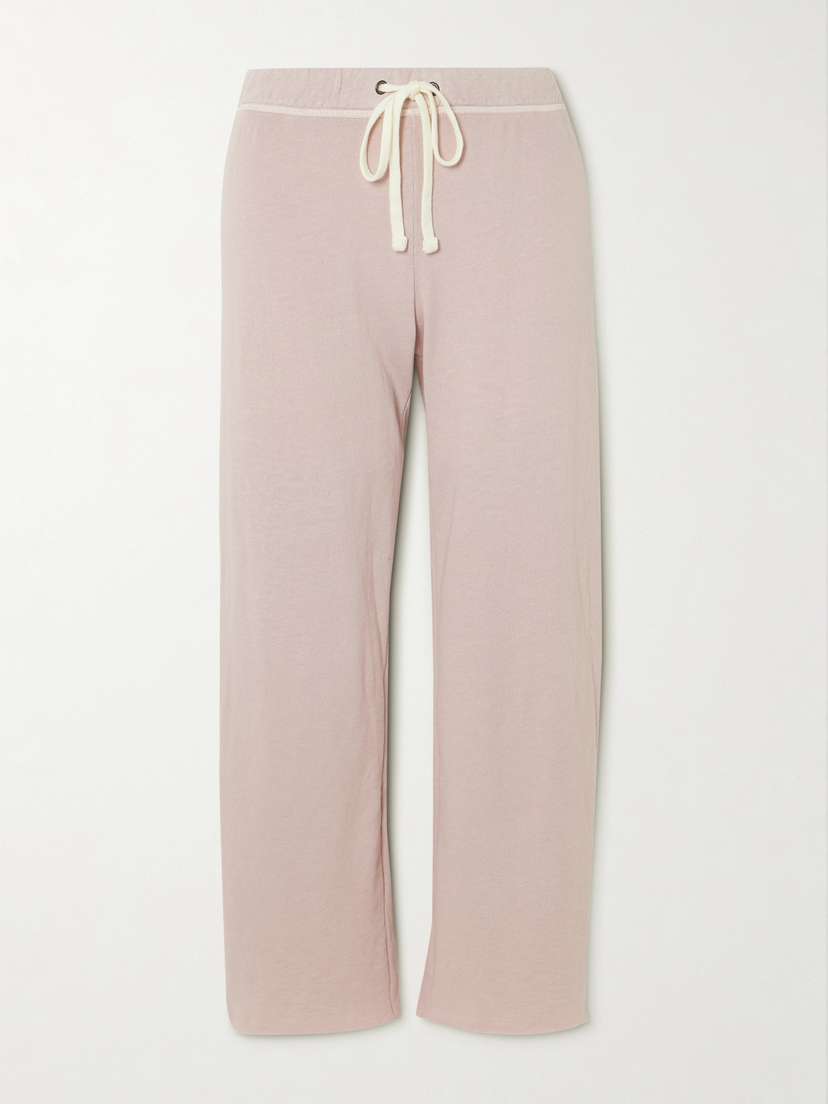 James Perse Cropped Cotton-terry Track Pants