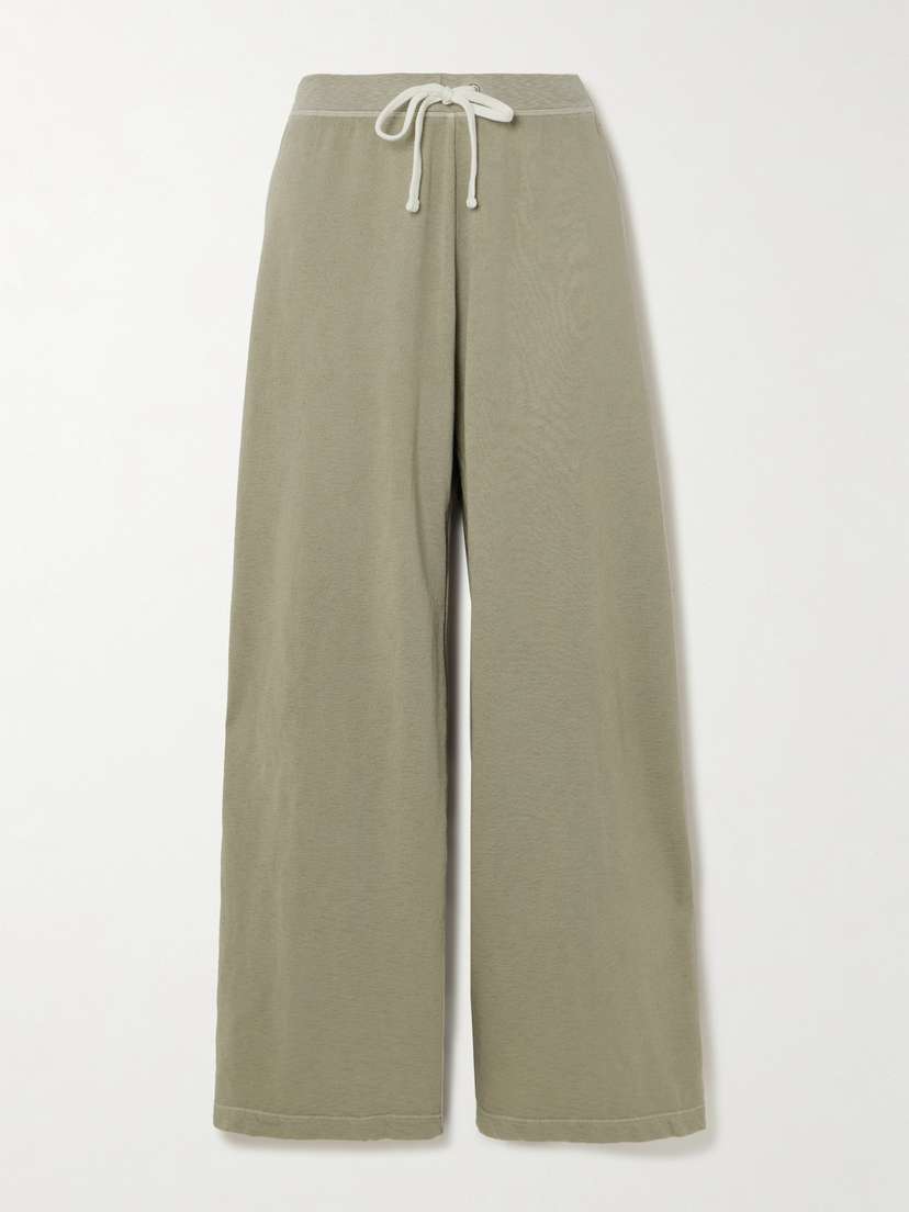 James Perse Cotton-terry Wide-leg Track Pants