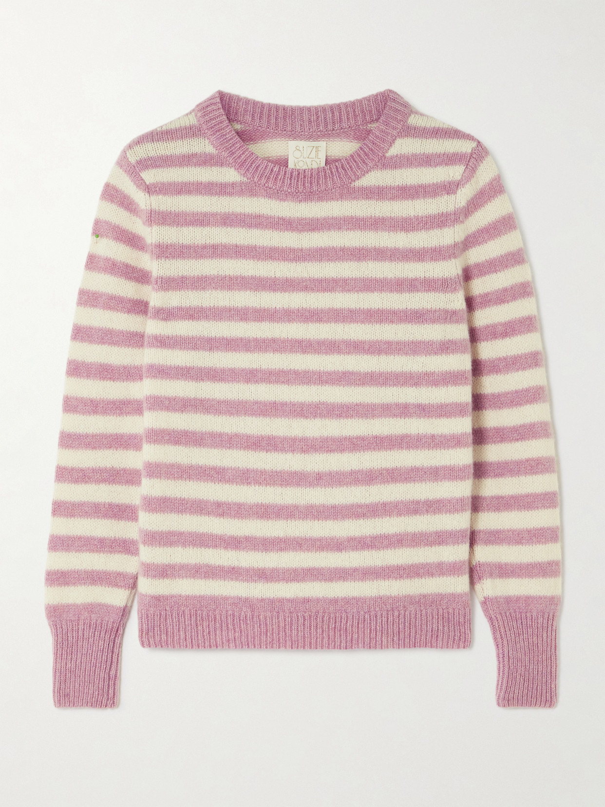Suzie Kondi Sarra Striped Cashmere Sweater In Pink