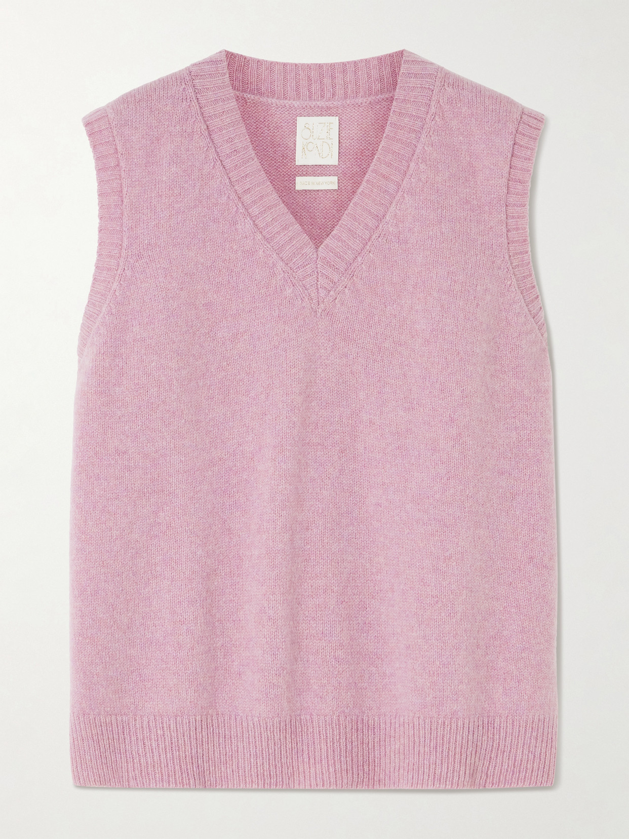 Suzie Kondi Stevie Oversized Cashmere Vest In Pink
