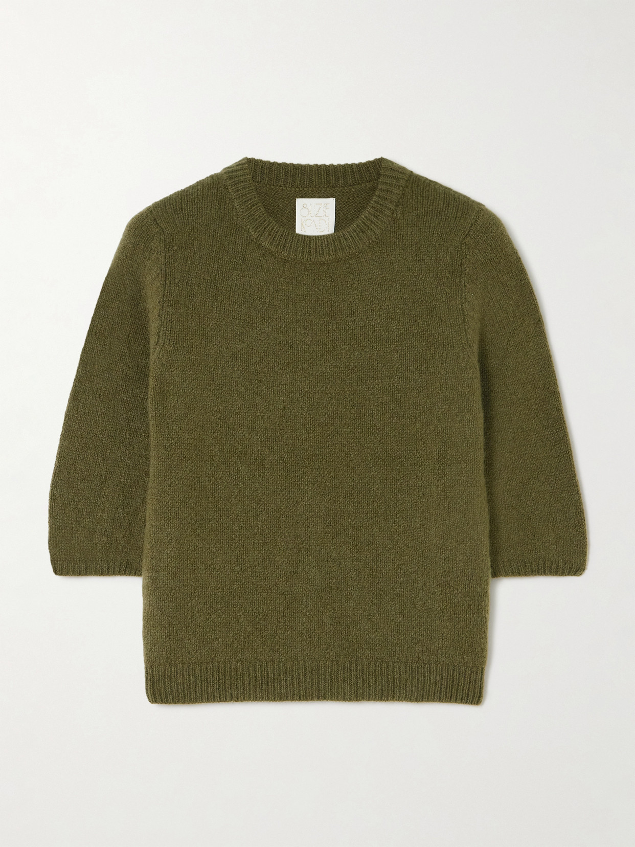 Suzie Kondi Ella Cropped Cashmere Sweater In Green