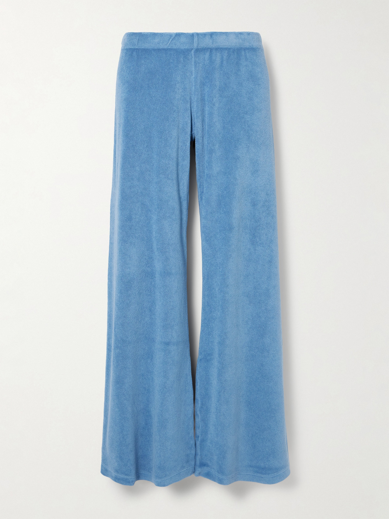 Suzie Kondi - Lito Cotton-blend Terry Wide-leg Pants - Blue