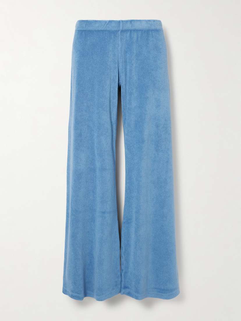 Suzie Kondi Lito Cotton-blend Terry Wide-leg Pants