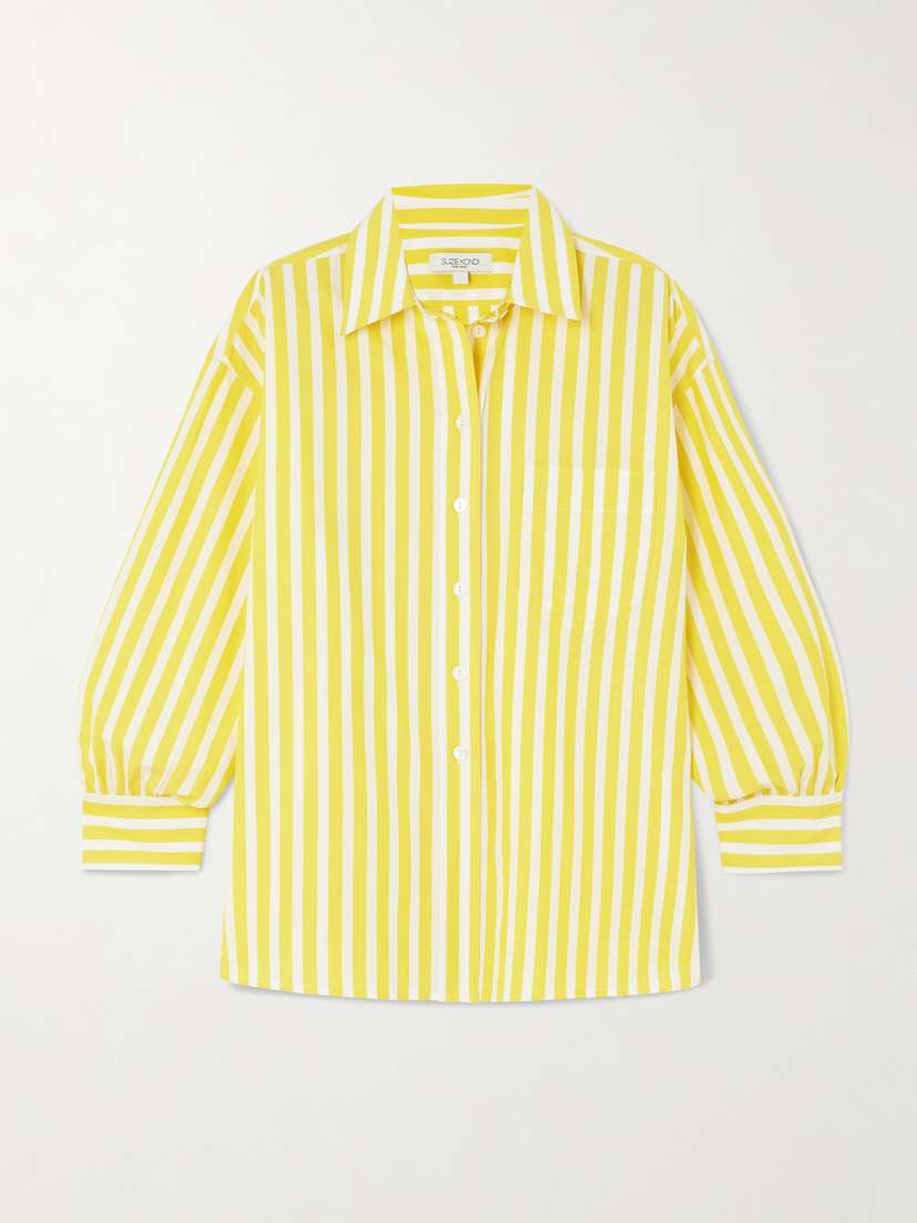 Suzie Kondi Kappa Striped Cotton-poplin Shirt