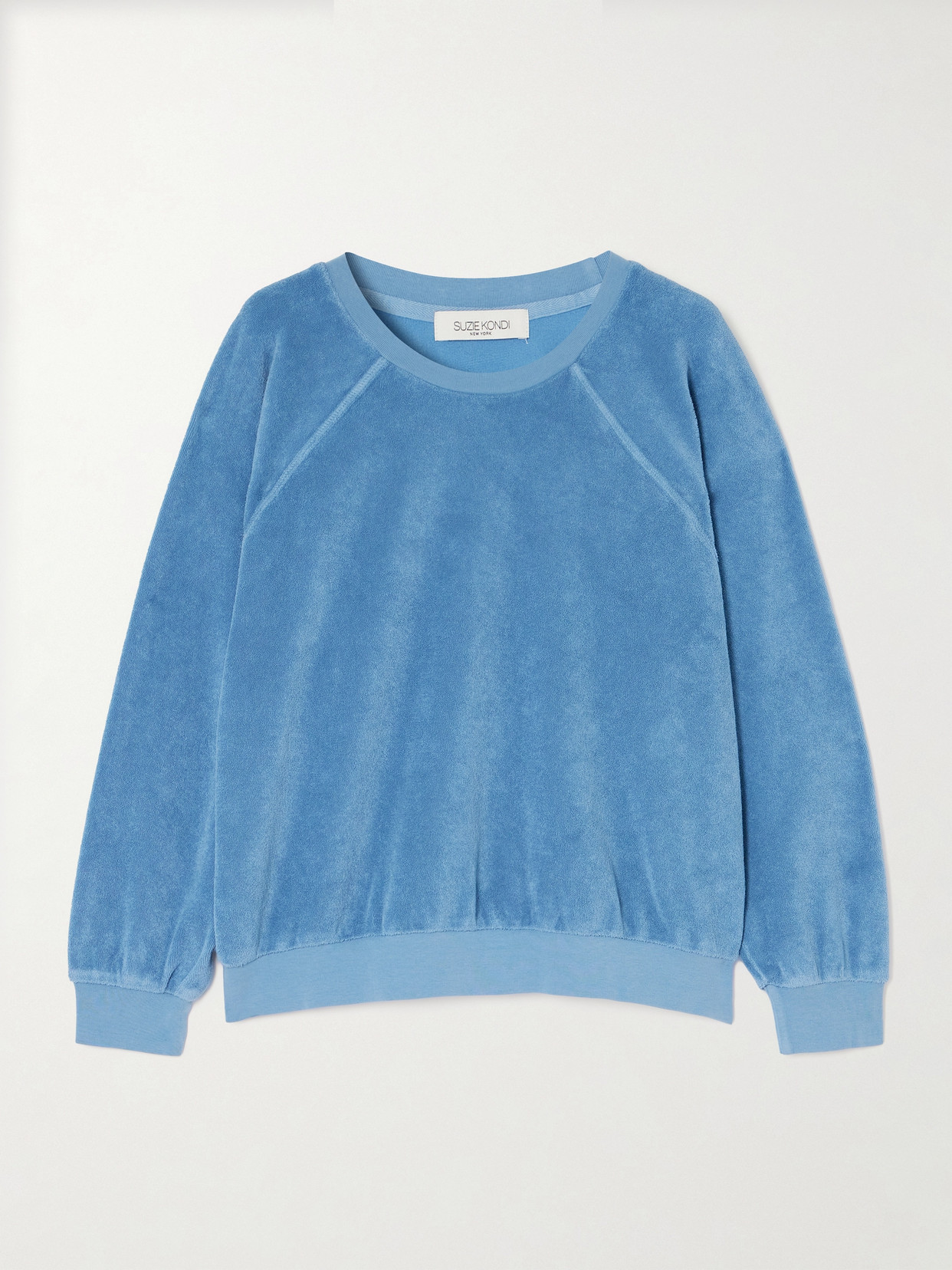 Suzie Kondi Samos Cotton-blend Terry Sweatshirt In Blue
