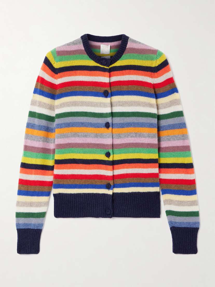 Suzie Kondi Kadria Striped Cashmere Cardigan