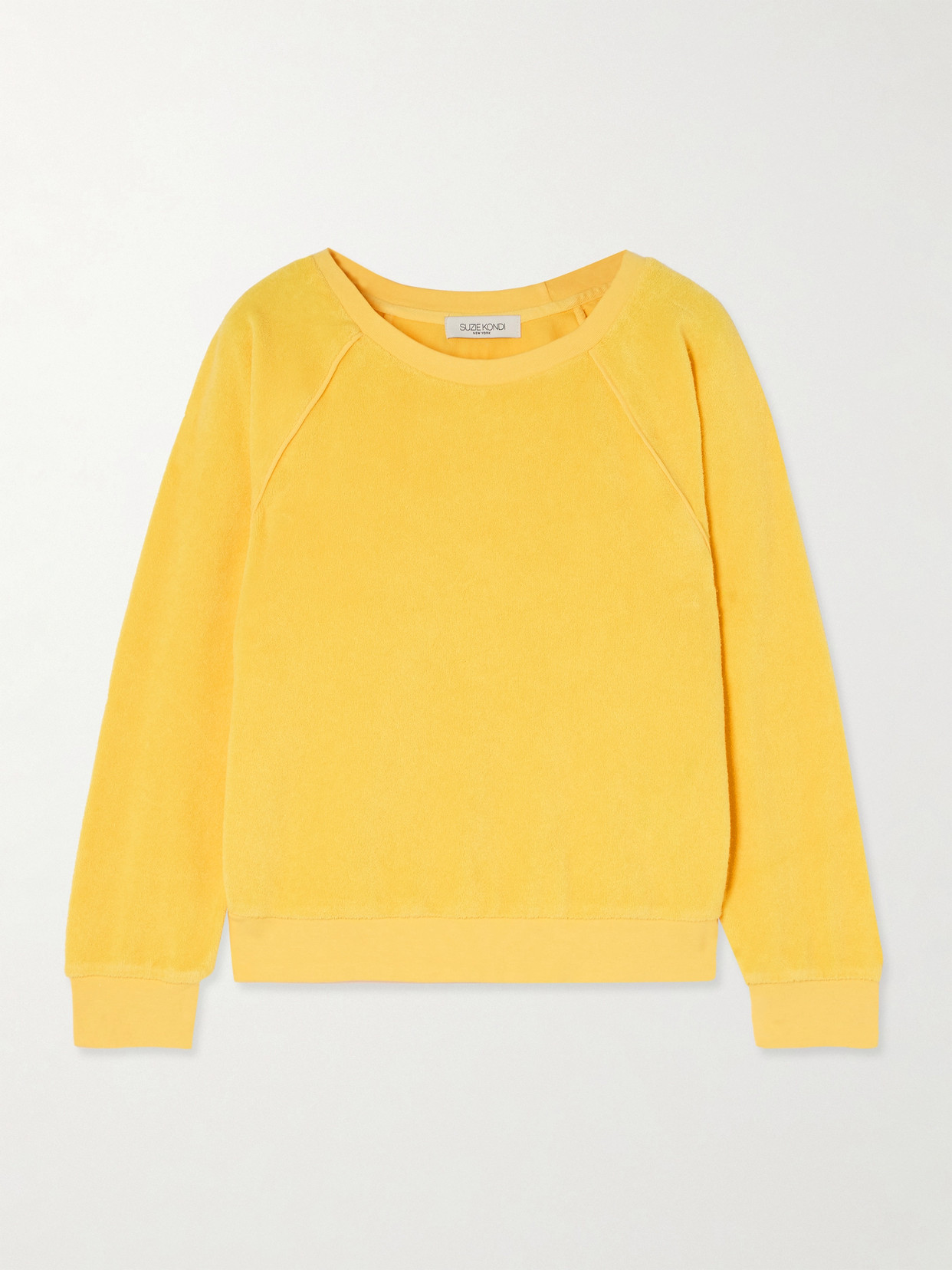 Suzie Kondi Saba Cotton-blend Terry Sweatshirt In Yellow