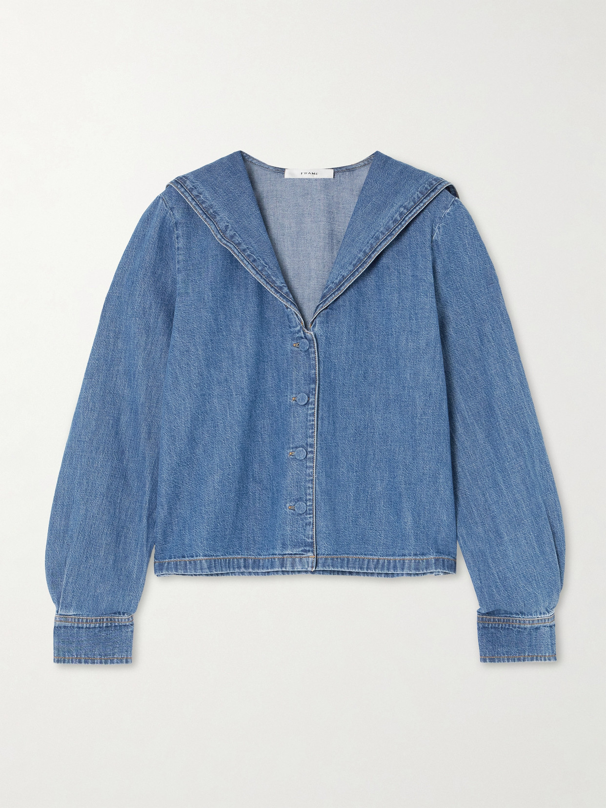 Frame Fleet Denim Shirt In Blue