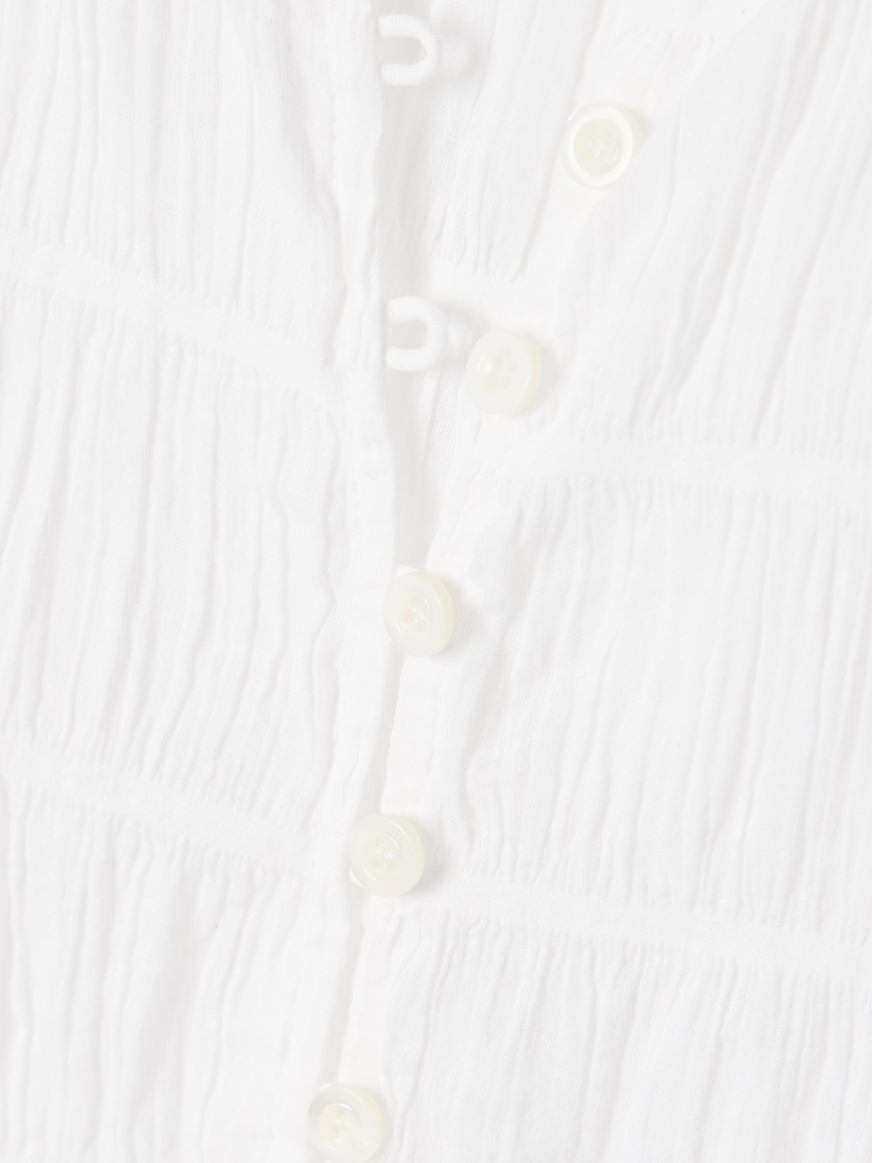 Frame Smocked Button Front Tank Top In White In White