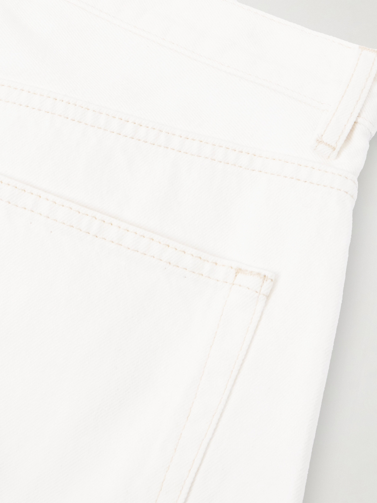 Frame The Bubble Wide-leg Jeans In White