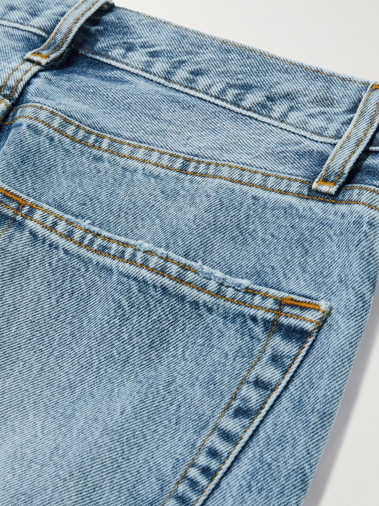 FRAME THE LAX DISTRESSED HIGH-RISE FLARED JEANS