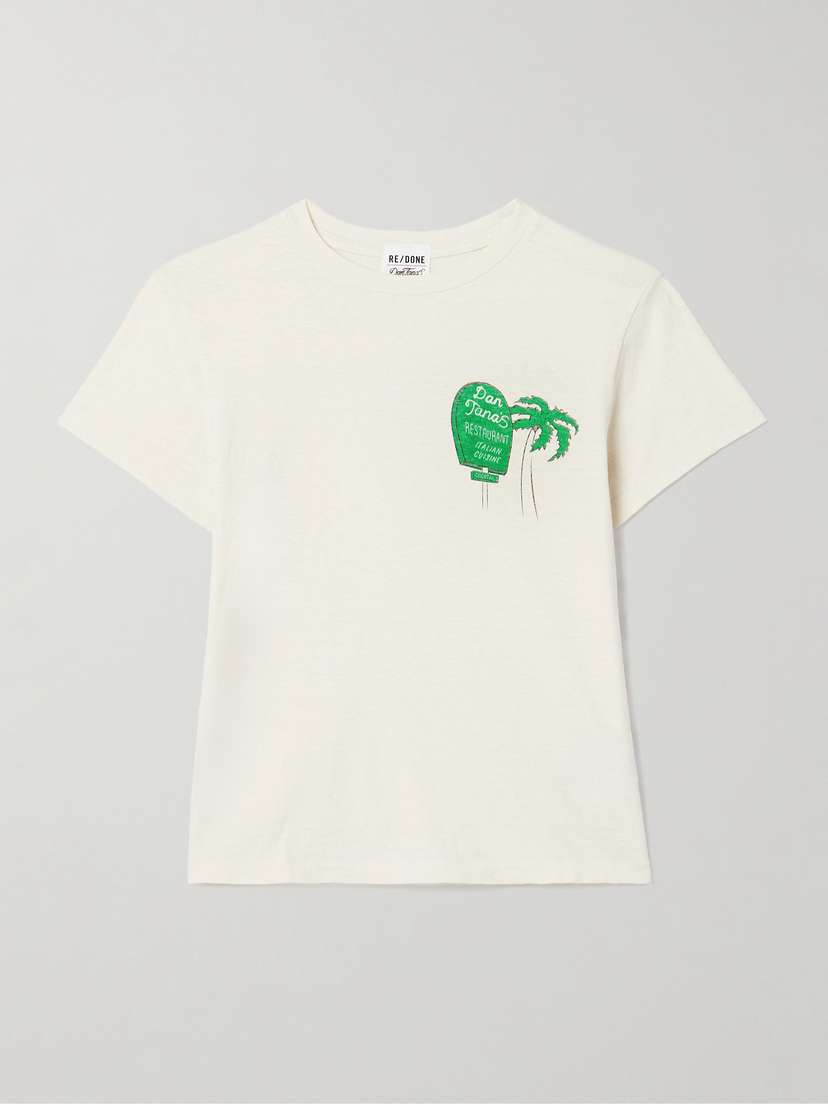 RE/DONE Classic Printed Cotton-jersey T-shirt