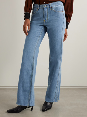 RE/DONE The Californian frayed mid-rise flared jeans