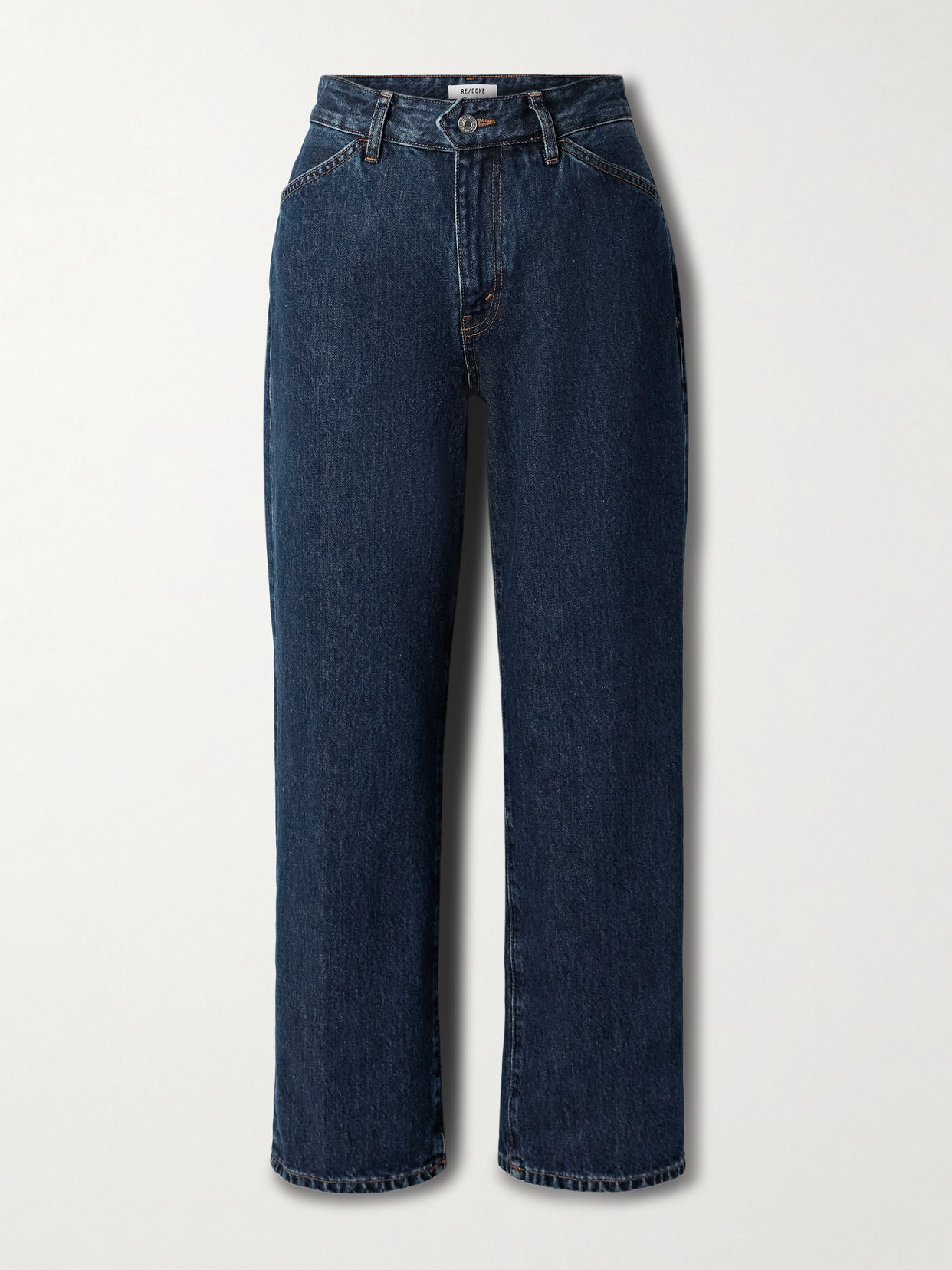 Re/done The Westley High-rise Straight-leg Organic Jeans In Blue