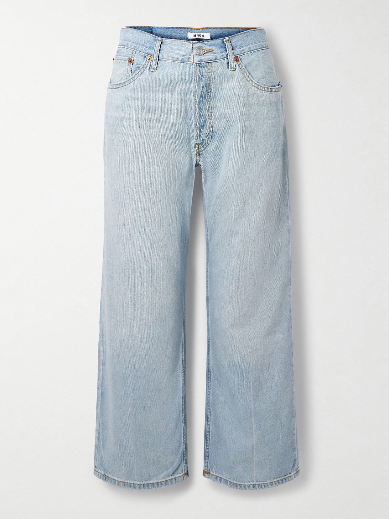 Re/done Loose Crop Low-rise Straight-leg Jeans