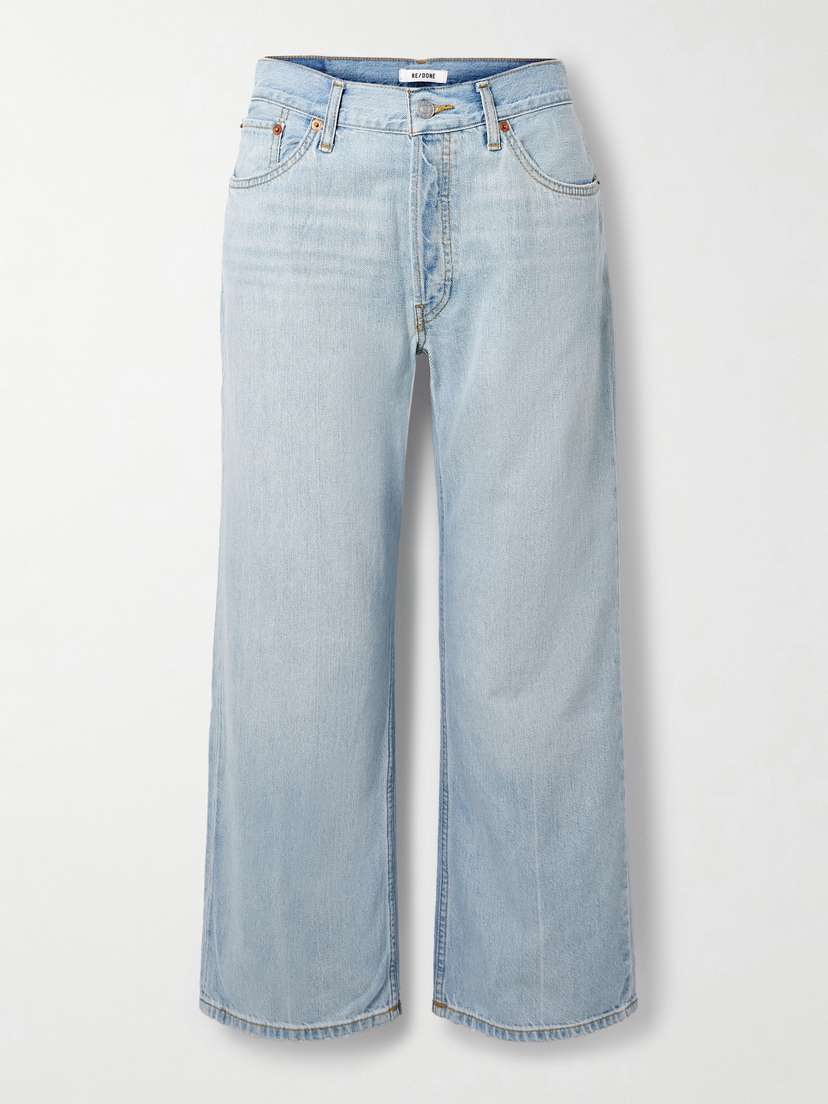 RE/DONE Loose Crop Low-rise Straight-leg Jeans