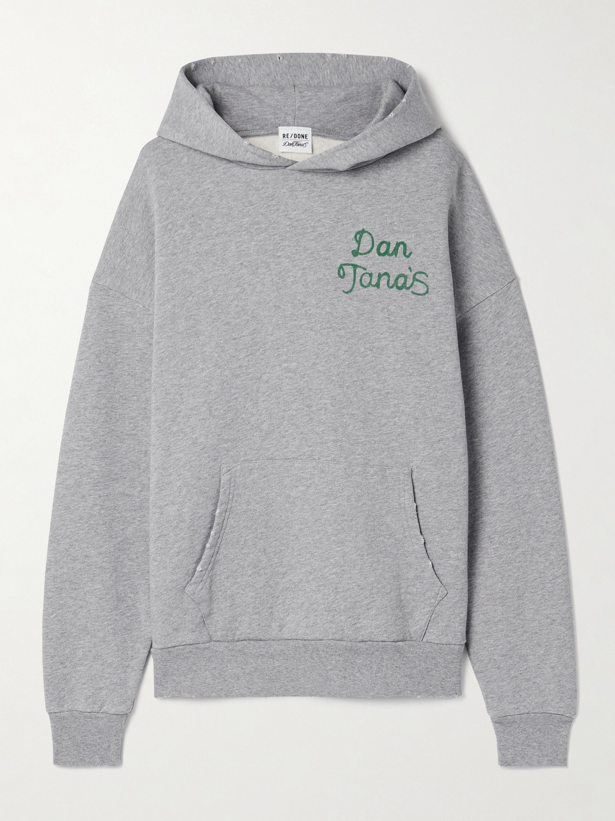 Re/done Printed Organic Cotton-jersey Hoodie