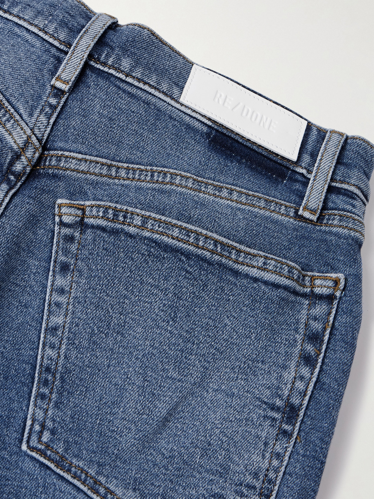 Re/done Cropped High-rise Wide-leg Jeans