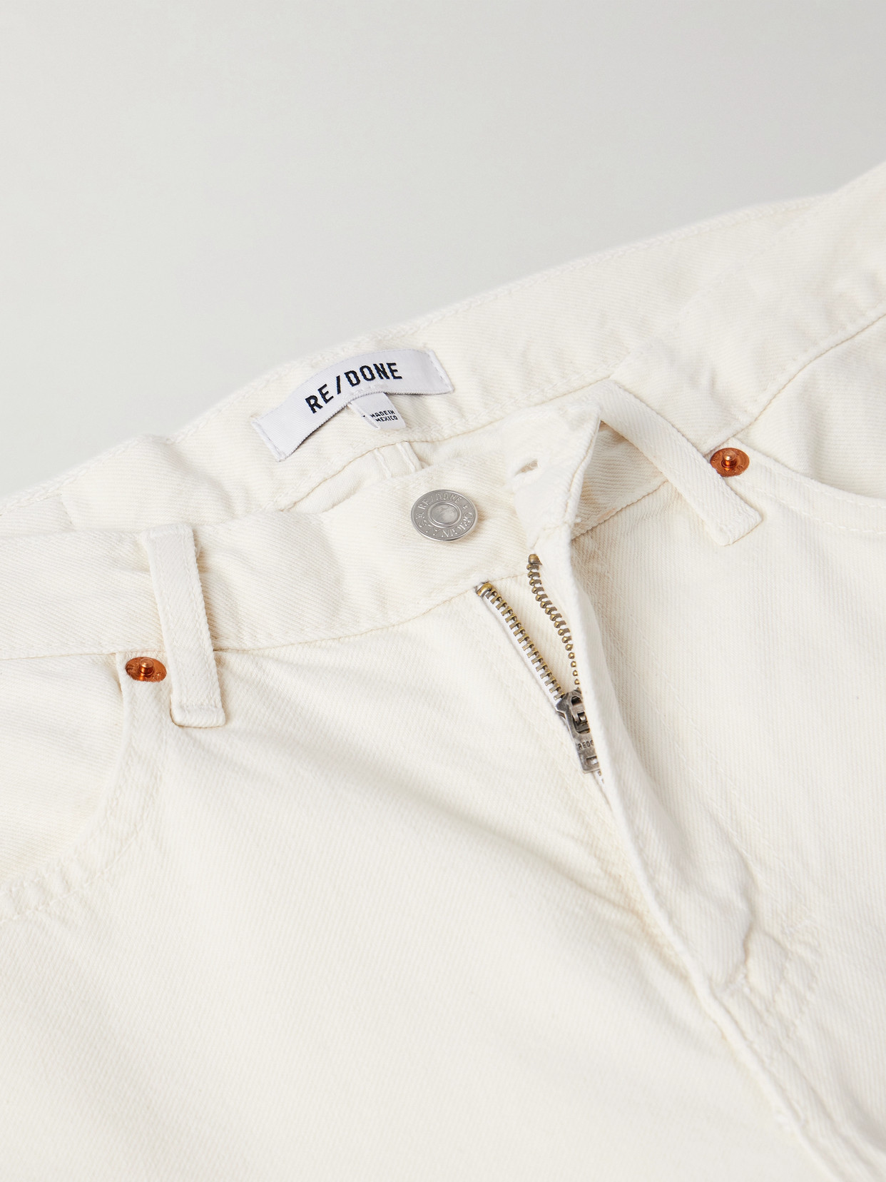 Re/done The Californian Frayed Mid-rise Flared Jeans