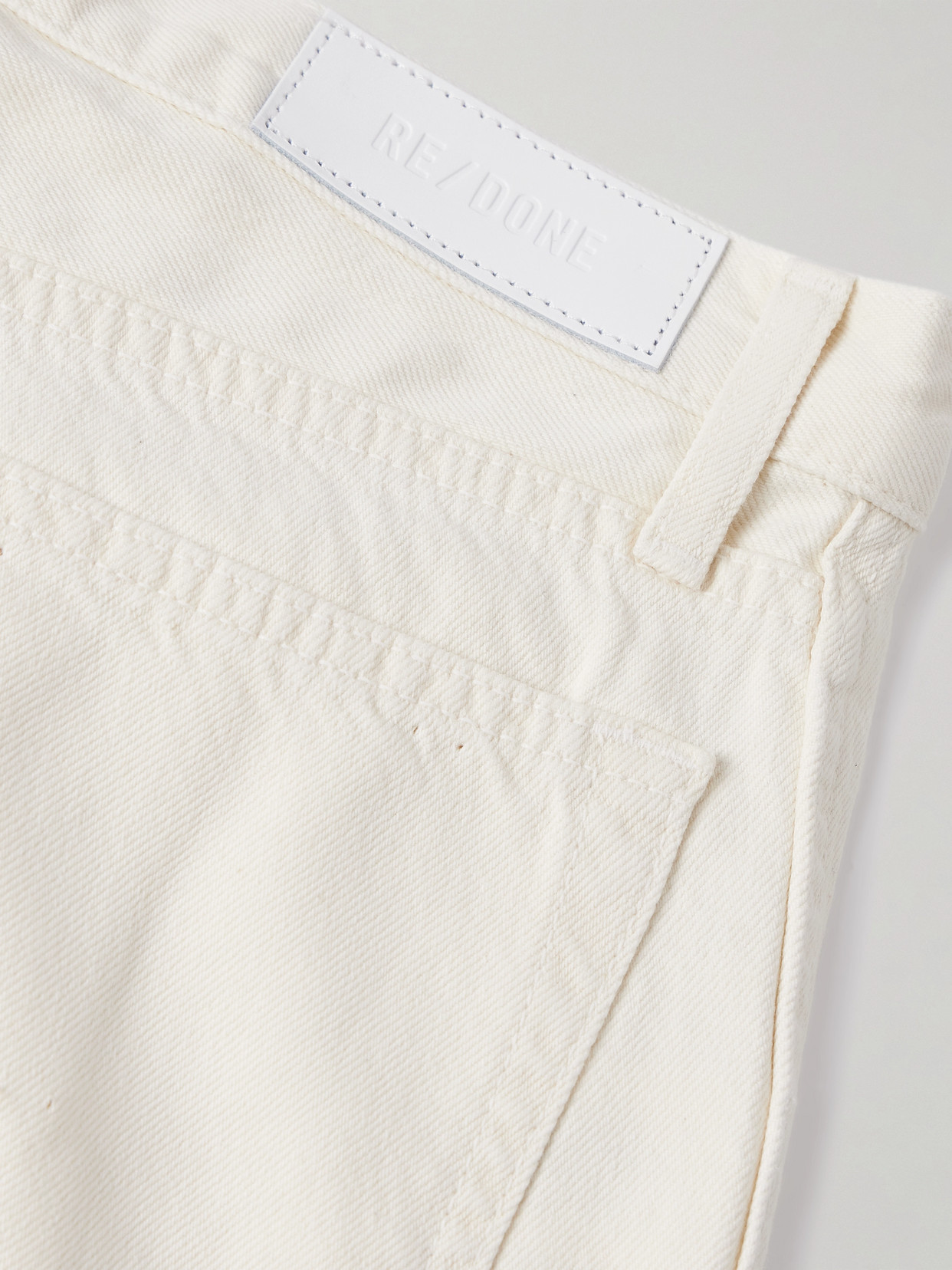 Re/done The Californian Frayed Mid-rise Flared Jeans