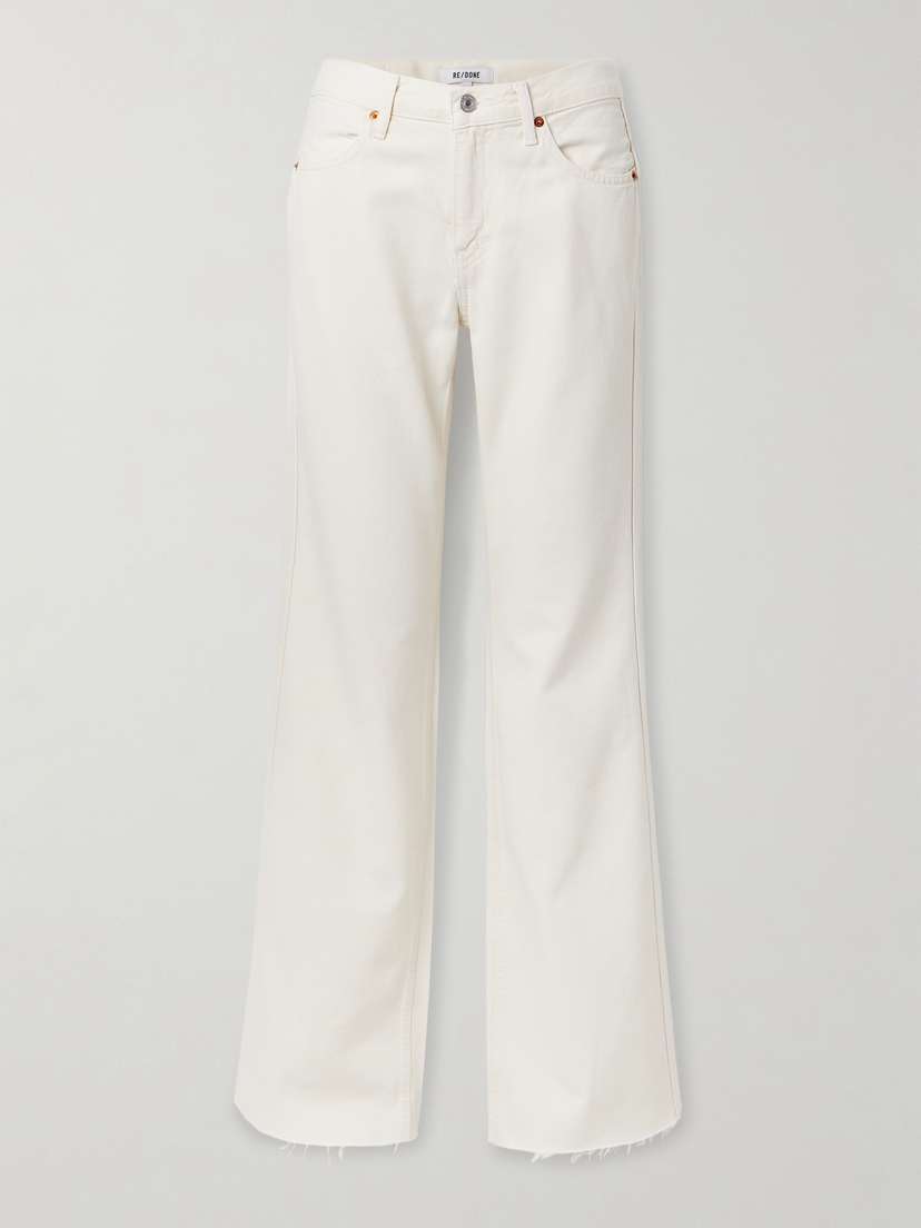 RE/DONE The Californian Frayed Mid-rise Flared Jeans