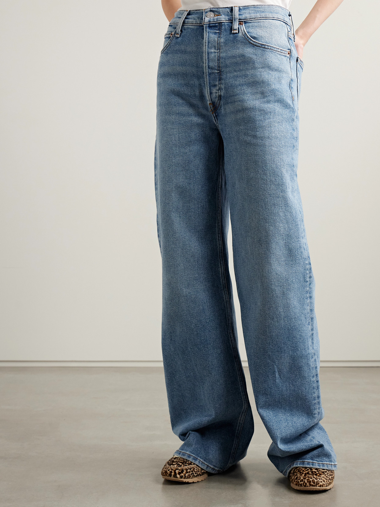 Re/done 70s Ultra High-rise Wide-leg Jeans
