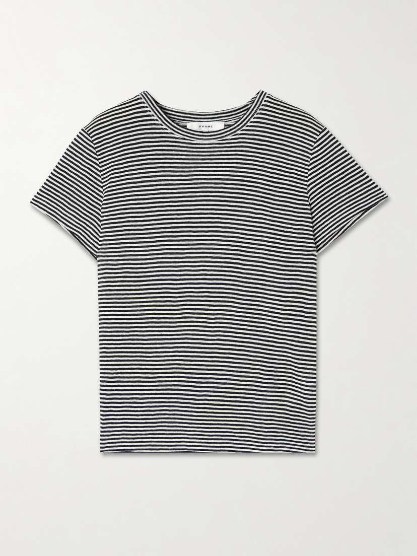 Frame Striped Linen T-shirt