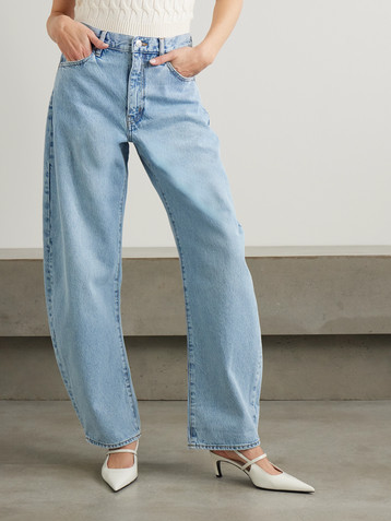FRAME The Bubble high-rise barrel-leg jeans