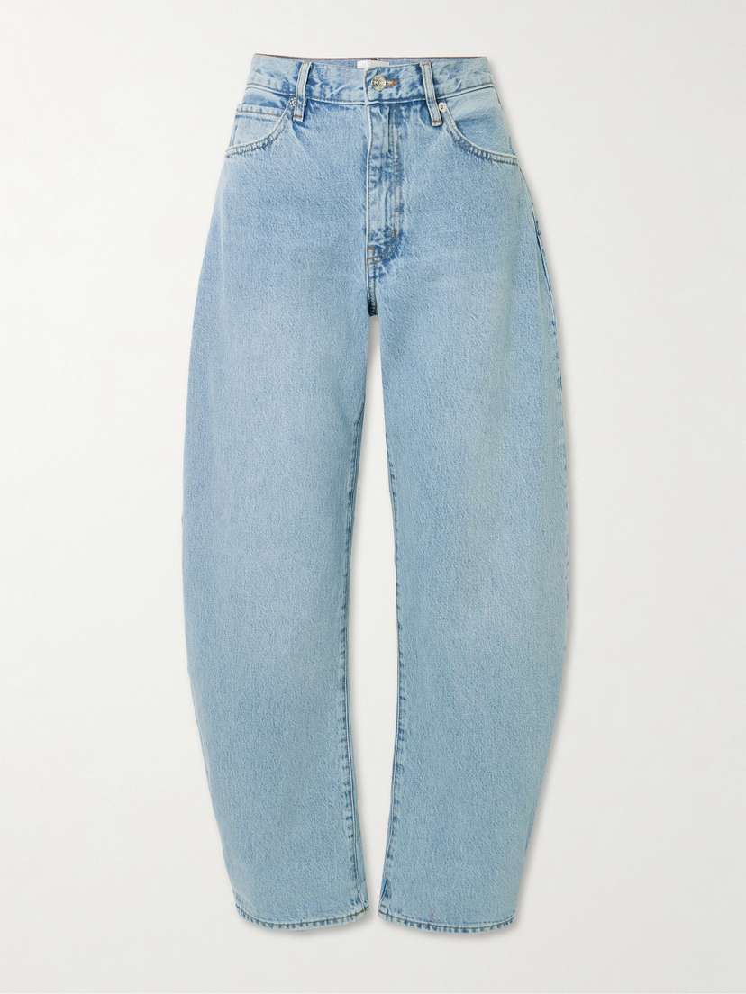 Frame The Bubble High-rise Barrel-leg Jeans