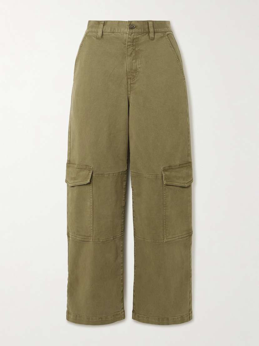 Frame The Station Cropped Twill Straight-leg Cargo Pants