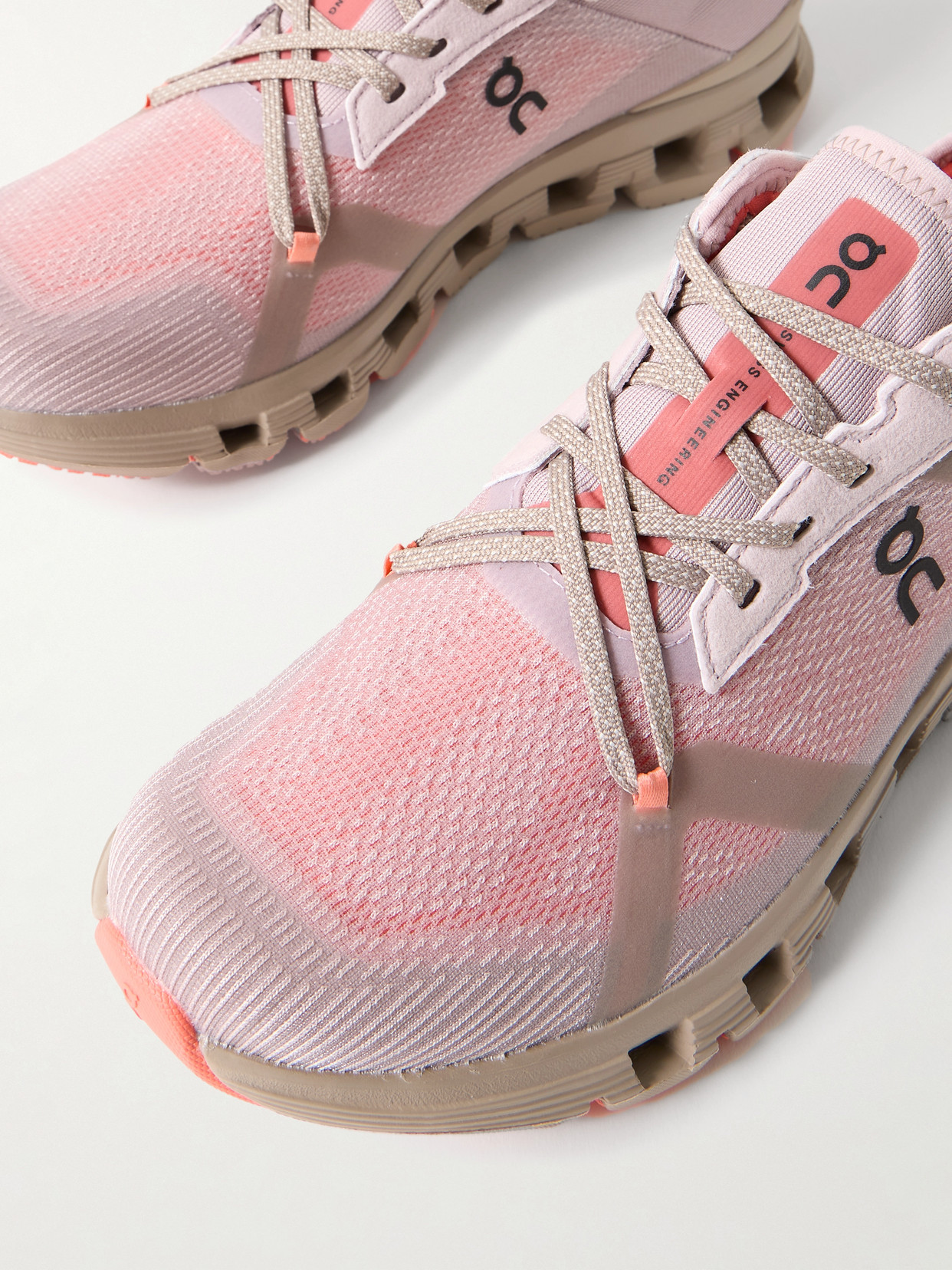 ON CLOUD X 4 AD RUBBER-TRIMMED RECYCLED-MESH SNEAKERS