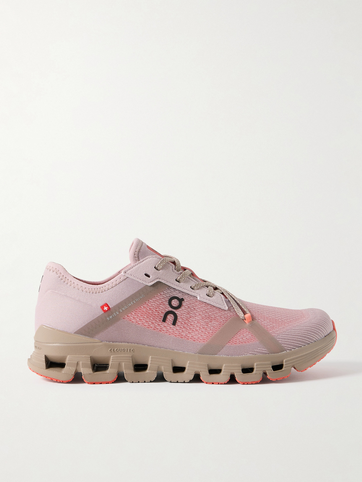 On Cloud X 4 Ad Rubber-trimmed Recycled-mesh Sneakers In Purple