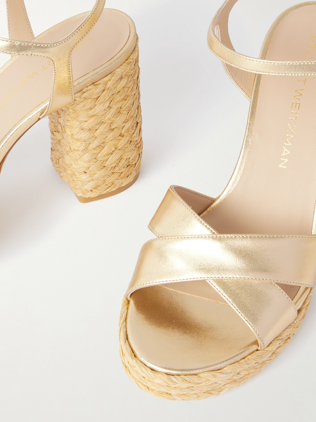 Dayna Metallic Leather Platform Sandals