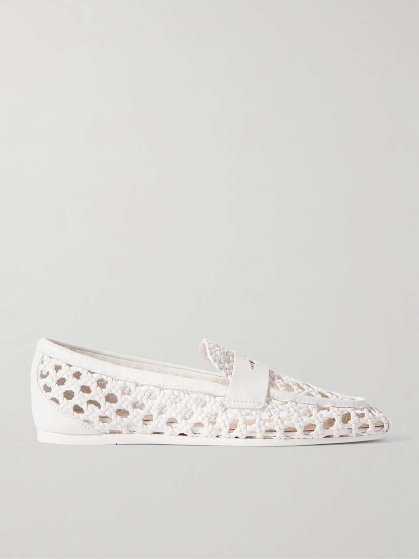 Stuart Weitzman Thea Woven Leather Loafers