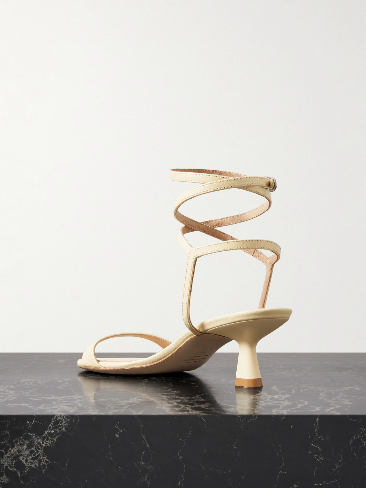 Stuart Weitzman Thin Strap Kitten Heels In Yellow