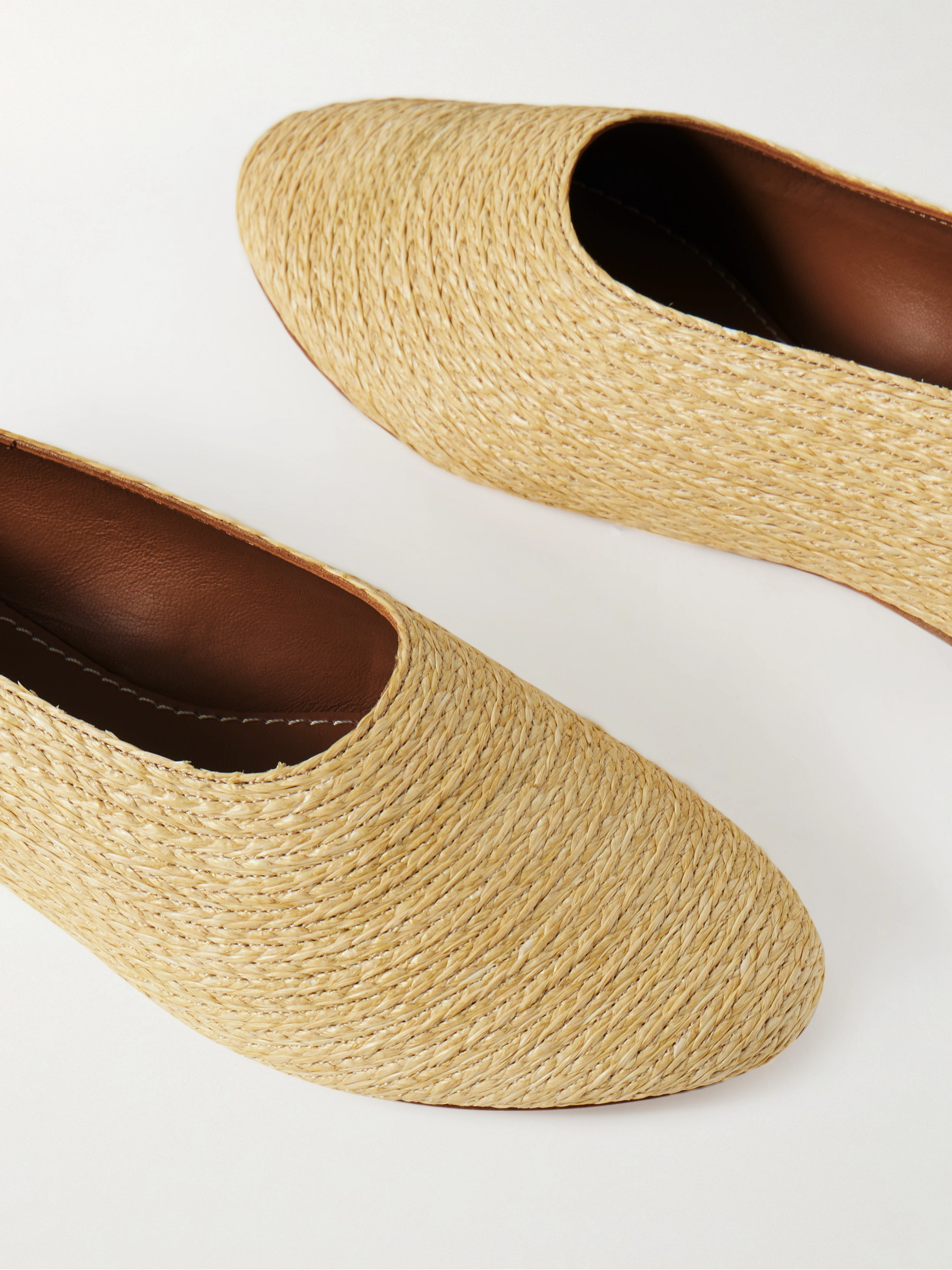 Staud Alba raffia ballet flats thumbnail