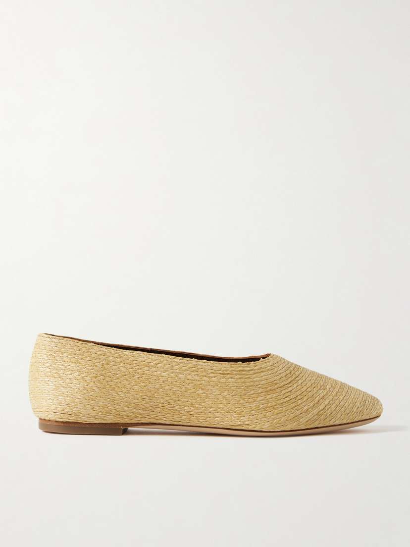 Staud Alba Raffia Ballet Flats