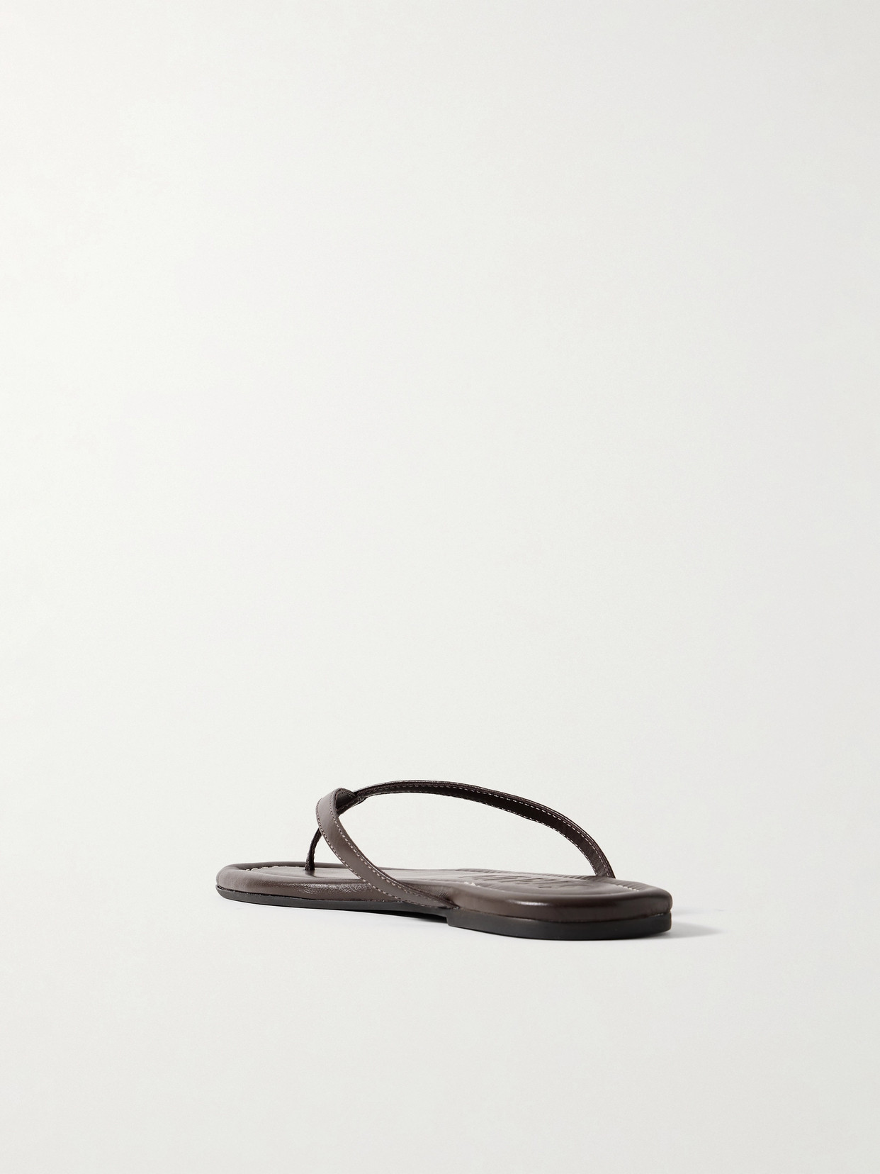 Shop Staud Freja Leather Flip Flops In Brown