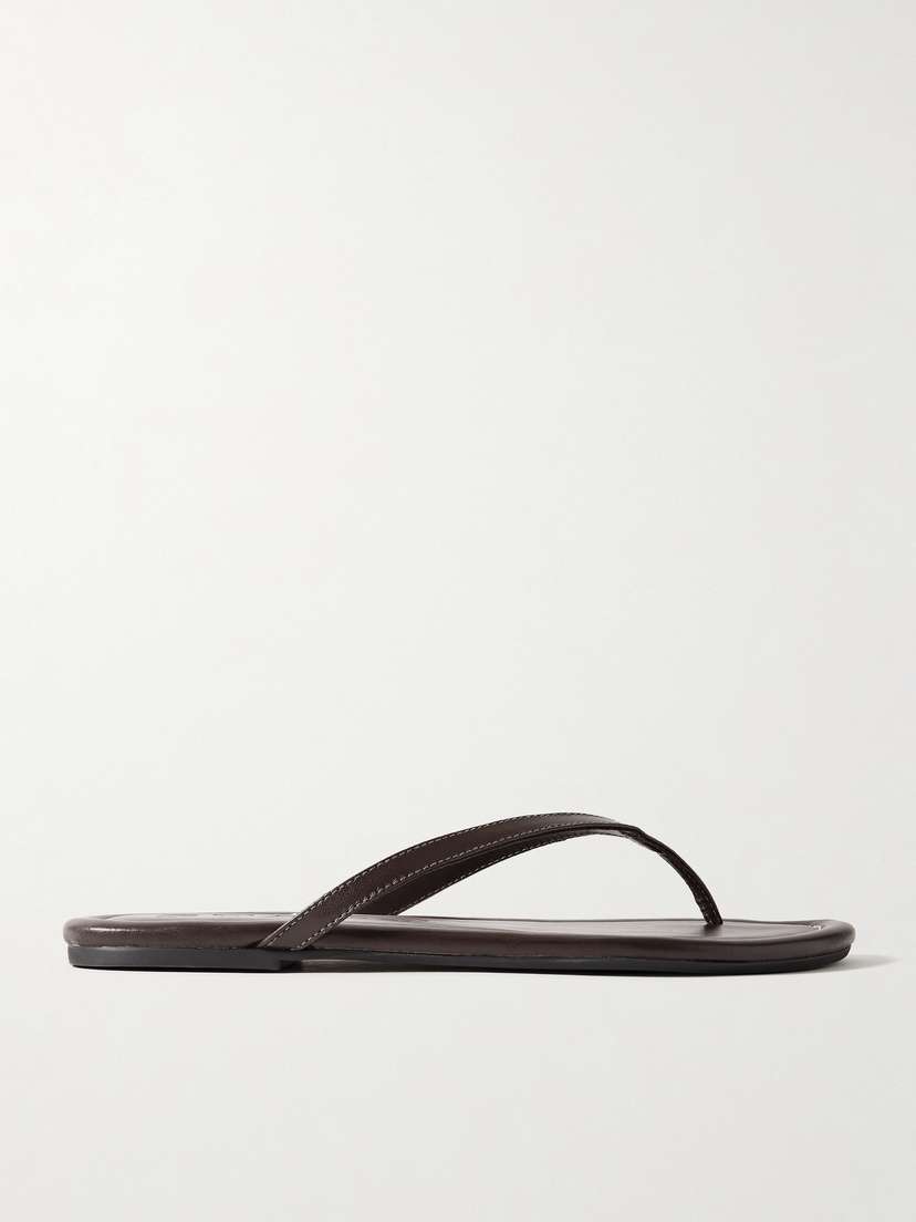 Staud Freja Leather Flip Flops