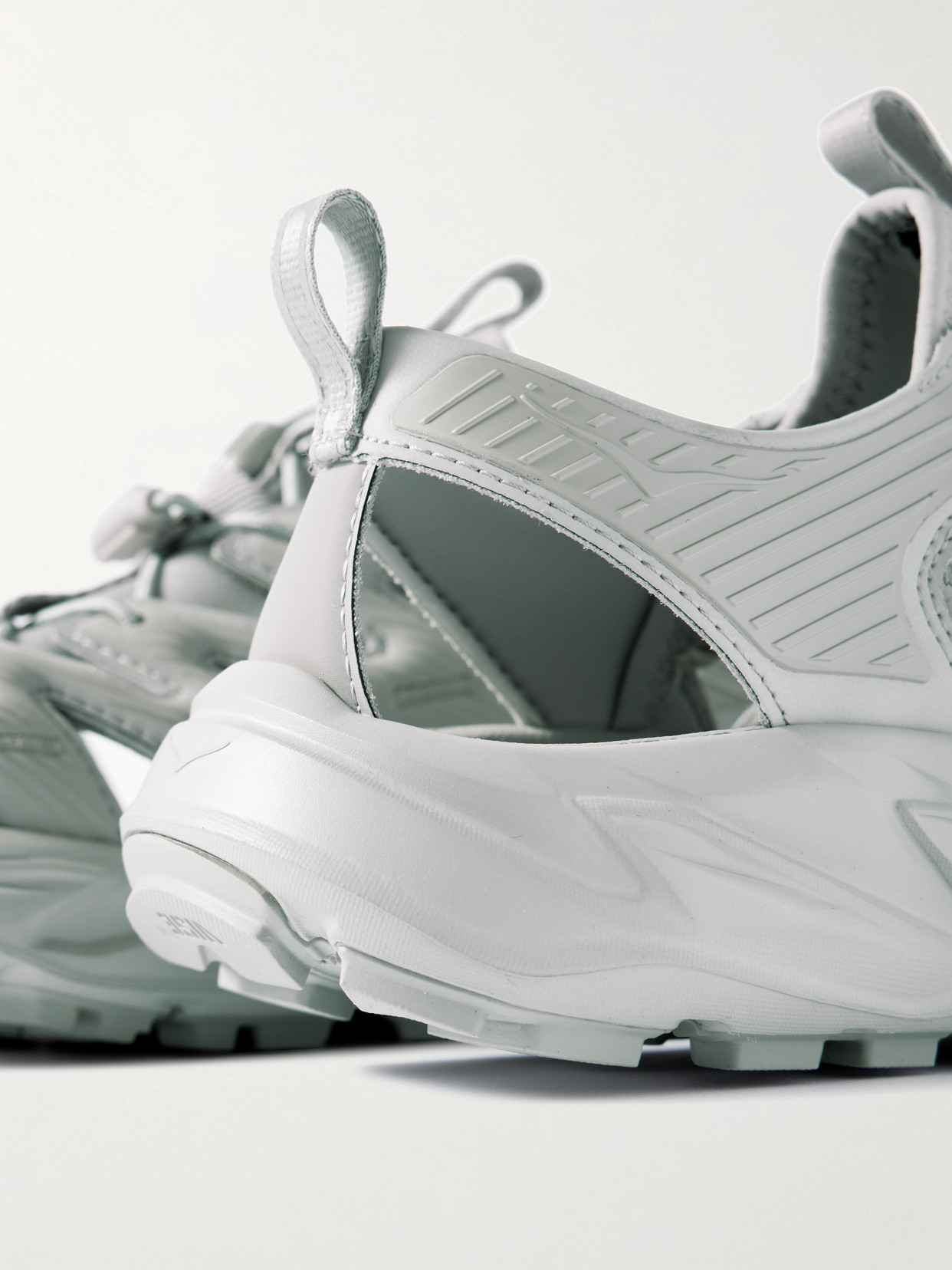 Hoka Hopara Rubber-trimmed Neoprene Sandals In Gray