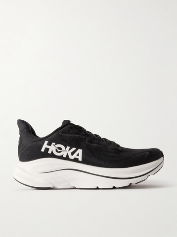 HOKA ONE ONE Clifton 10 rubber-trimmed jacquard-mesh sneakers